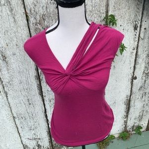 Anthropologie raspberry colored top size small